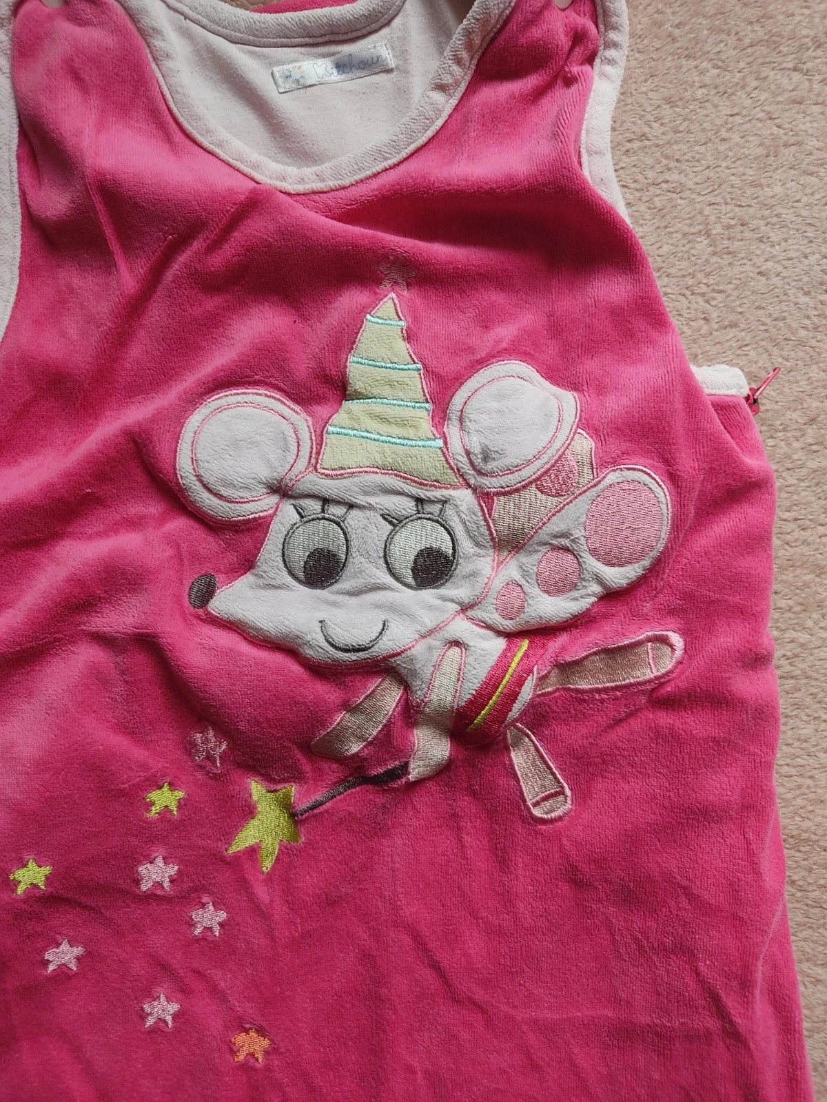 Pink velvet Kitchoun sleeping bag/swaddle - Size 6-24 months - Very good overall condition – photo 2